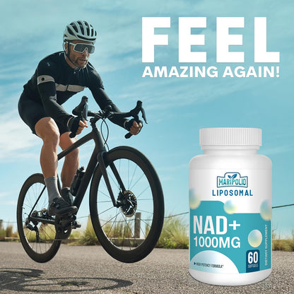 Liposomal NAD+ Supplement 1000mg – Max Absorption | Energy & DNA Repair | 120 Softgels