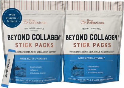 Live Conscious Beyond Collagen Peptides Packets – 30 Pack 2pk