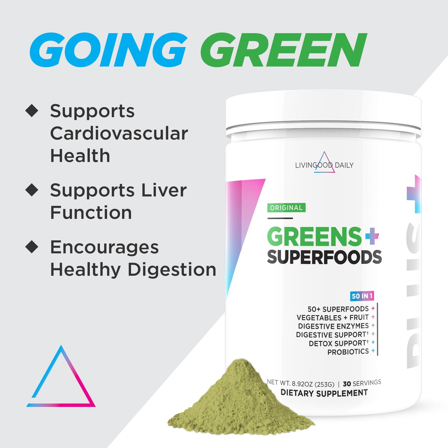 Livingood Daily Greens & Superfood Powder — Original, 30 Servings