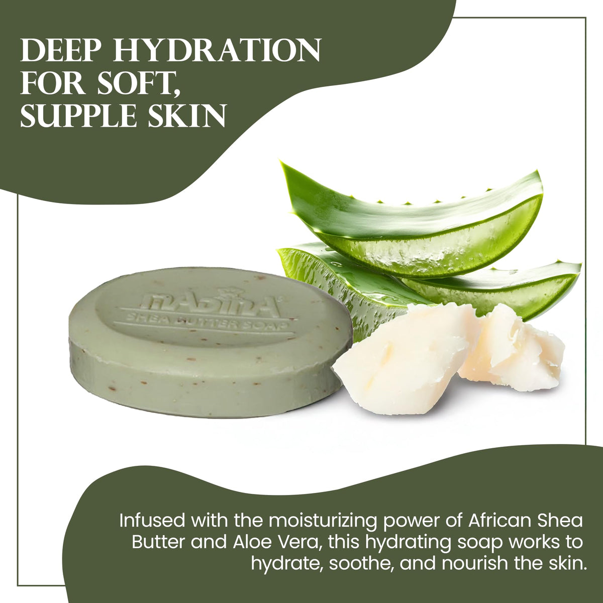 Madina African Black Soap Bar — Shea Butter & Aloe 6-Pack - Calm Era