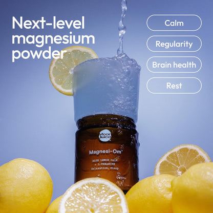 Moon Juice Magnesi-Om Magnesium Powder – Chelated Magnesium + L-Theanine for Rest, Relaxation & Regularity – Vegan & Non-GMO – Blue Lemon, 4.2 oz