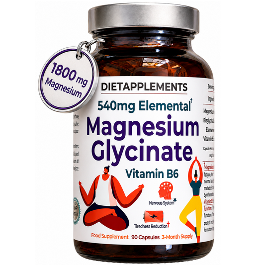 Magnesium Glycinate with Vitamin B6 – Nervous System & Sleep Support