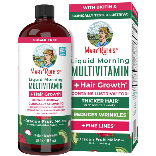 MaryRuth Organics Liquid Multivitamin + Lustriva Hair Growth for Women