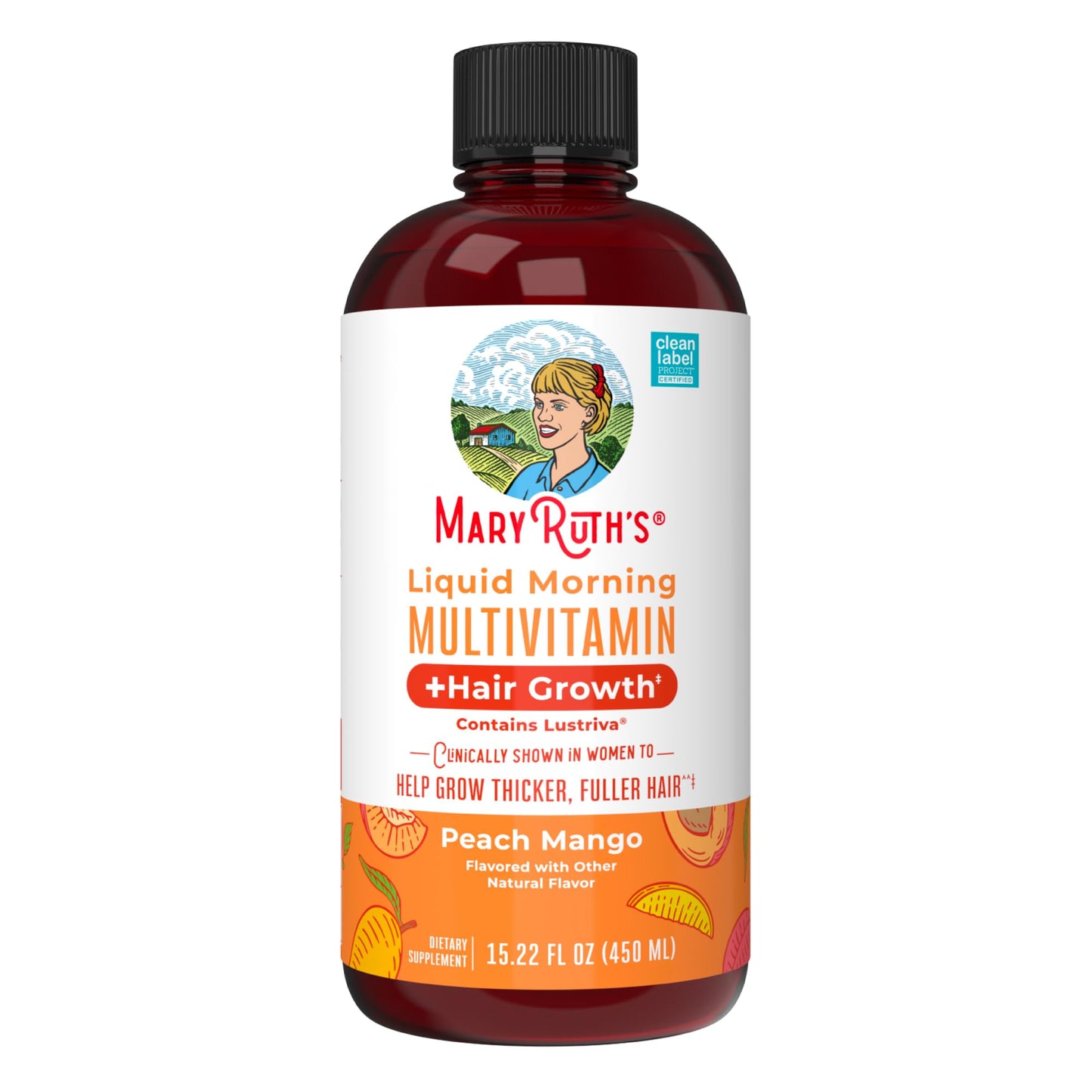 MaryRuth Organics Liquid Multivitamin + Hair Growth | Biotin 10000mcg | Lustriva for Thicker Hair