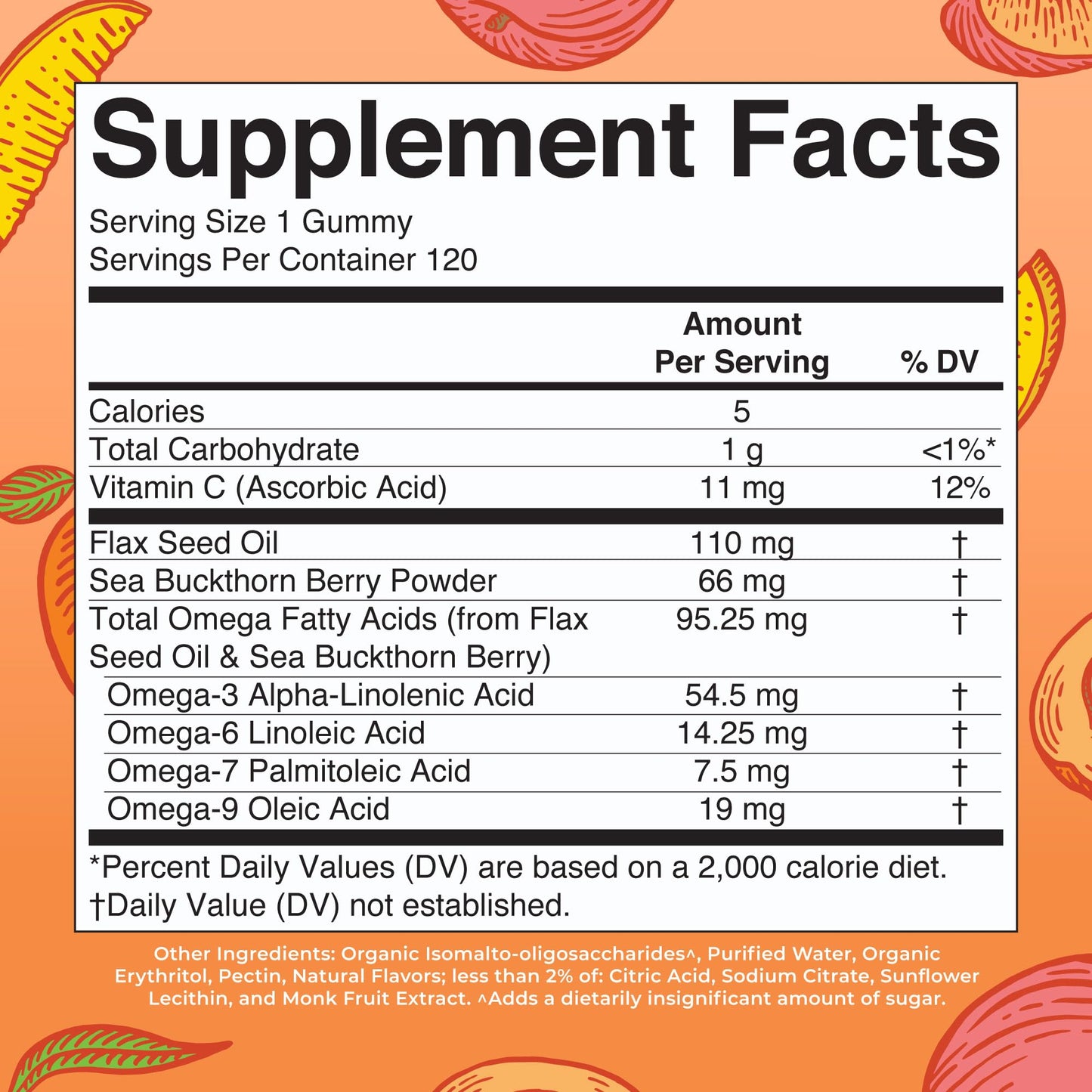 MaryRuth Organics Vegan Omega 3-6-7-9 Gummies – Non-GMO | 120 Count