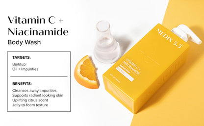 Medix 5.5 Radiant Glow Vitamin C Body Wash with Niacinamide — 15oz