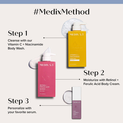 Medix 5.5 Radiant Glow Vitamin C Body Wash with Niacinamide — 15oz