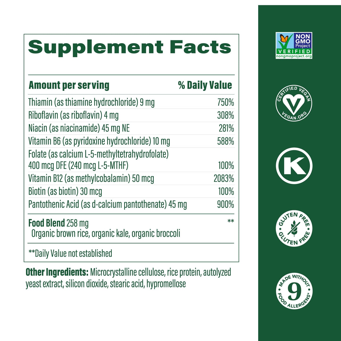 MegaFood Balanced B Complex — 30 Tablets