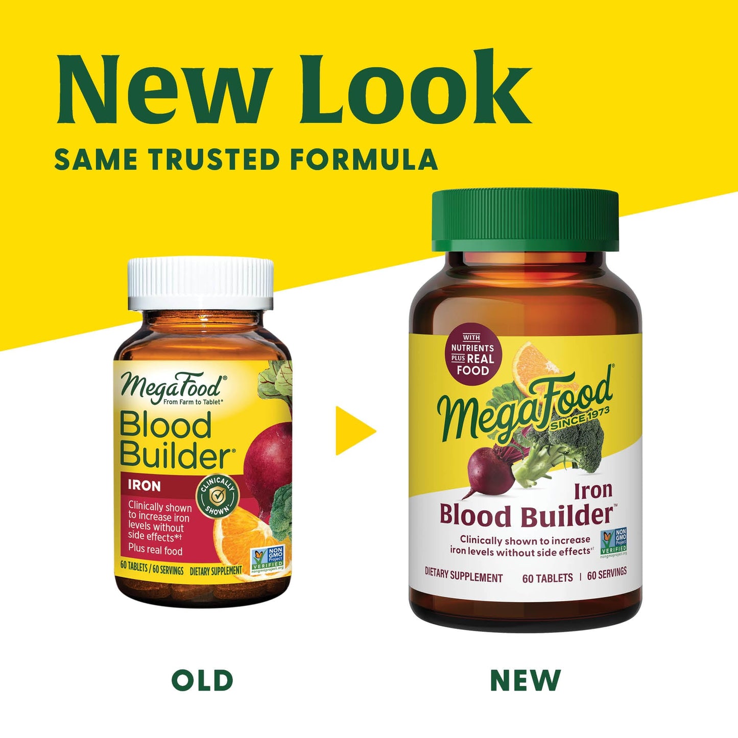 MegaFood Blood Builder Iron Supplement – 26mg Iron, Vegan (180 Tablets)
