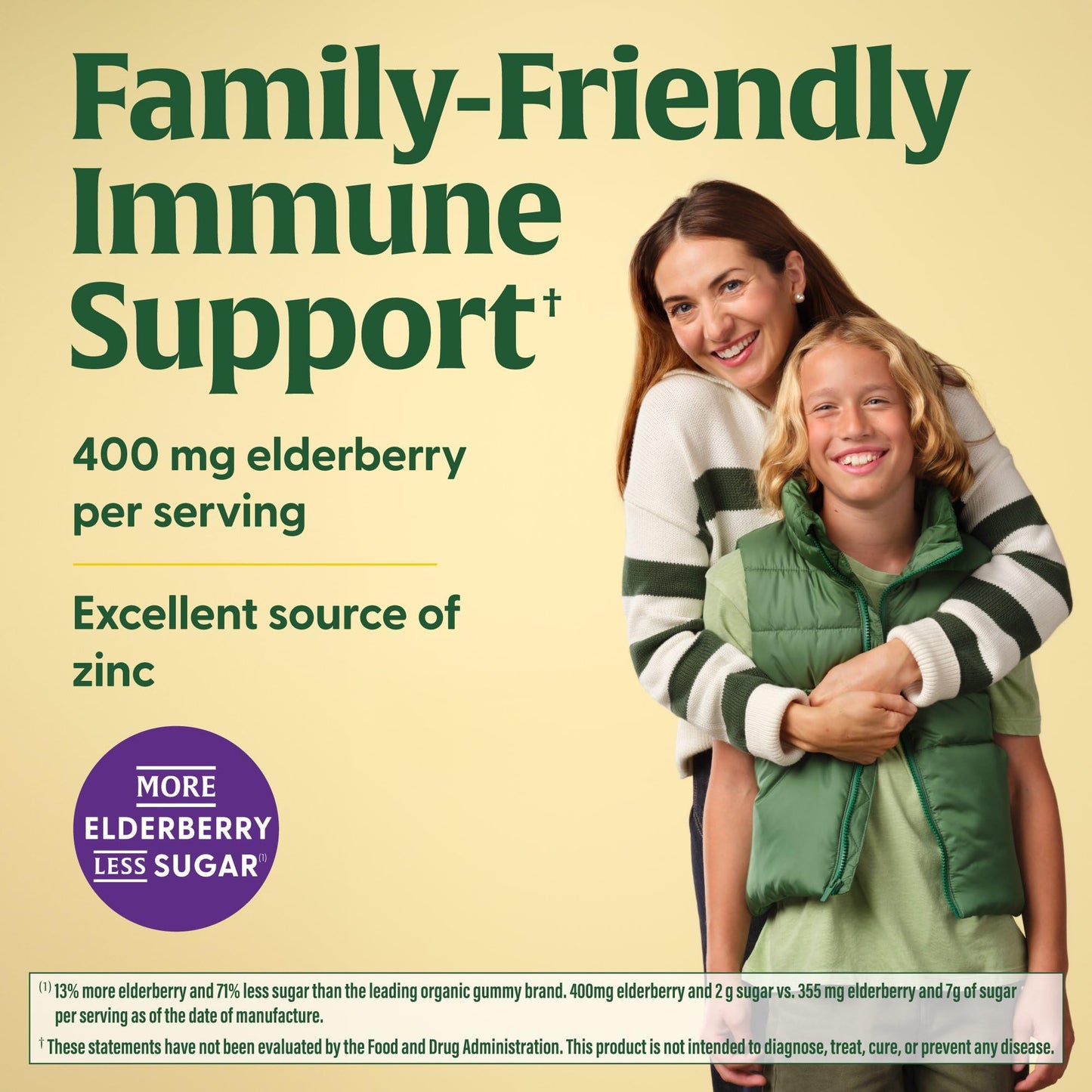 MegaFood Elderberry Immune Support Gummies — Zinc, USDA Organic, 54ct
