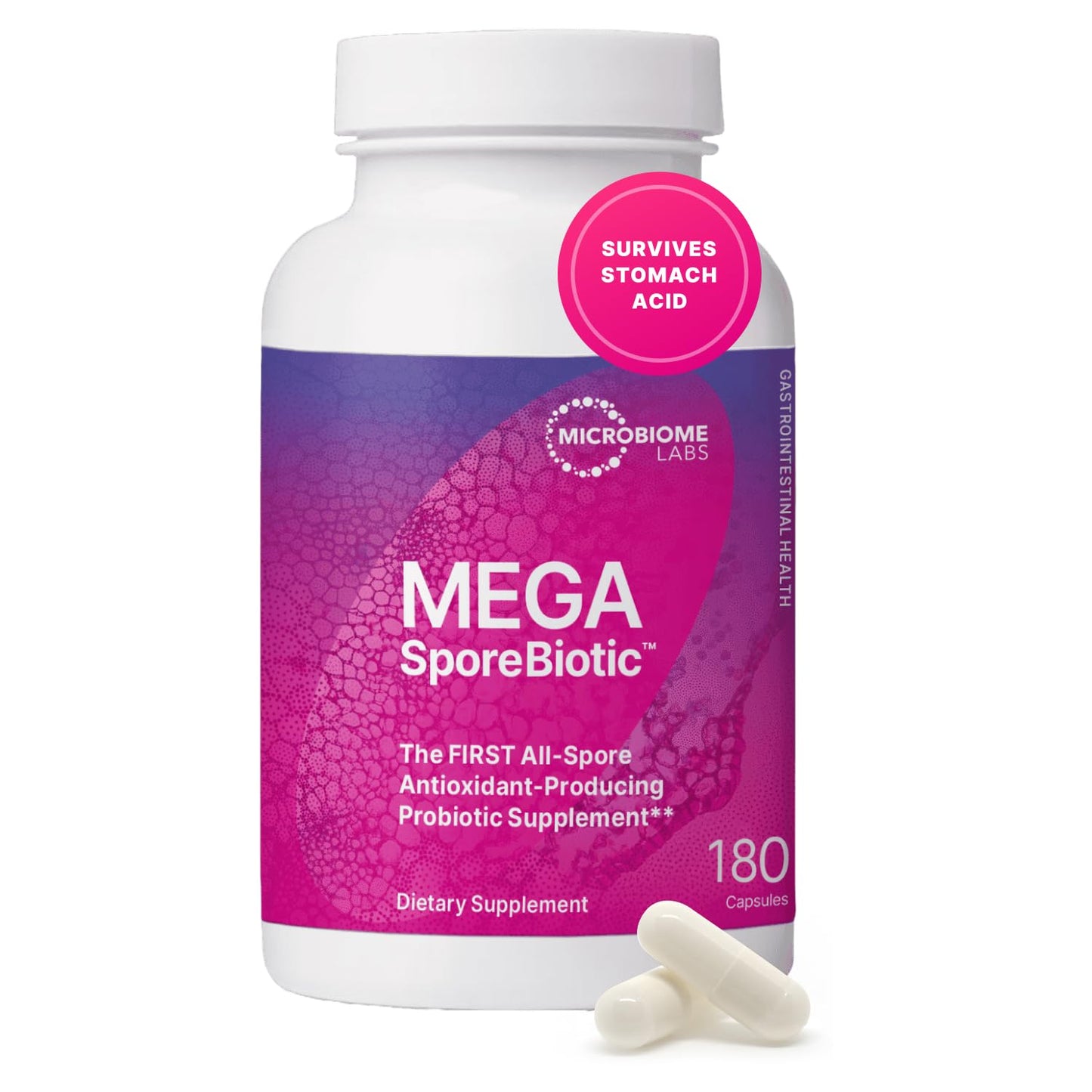 MegaSporeBiotic Probiotics - Spore-Based Digestive Health (180 Capsules)