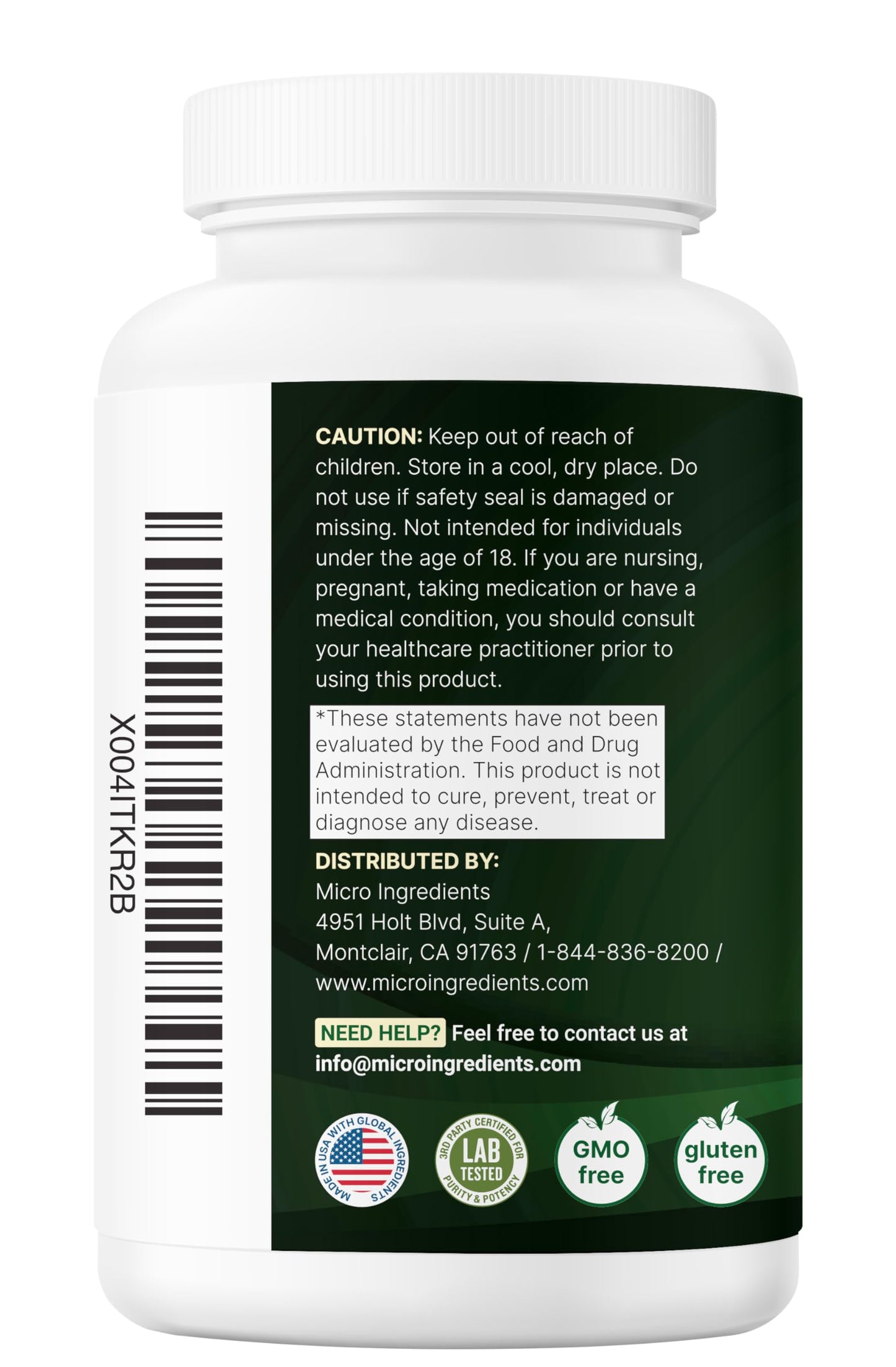 Micro Ingredients NAD+ 500mg with Resveratrol 240 Veggie Capsules