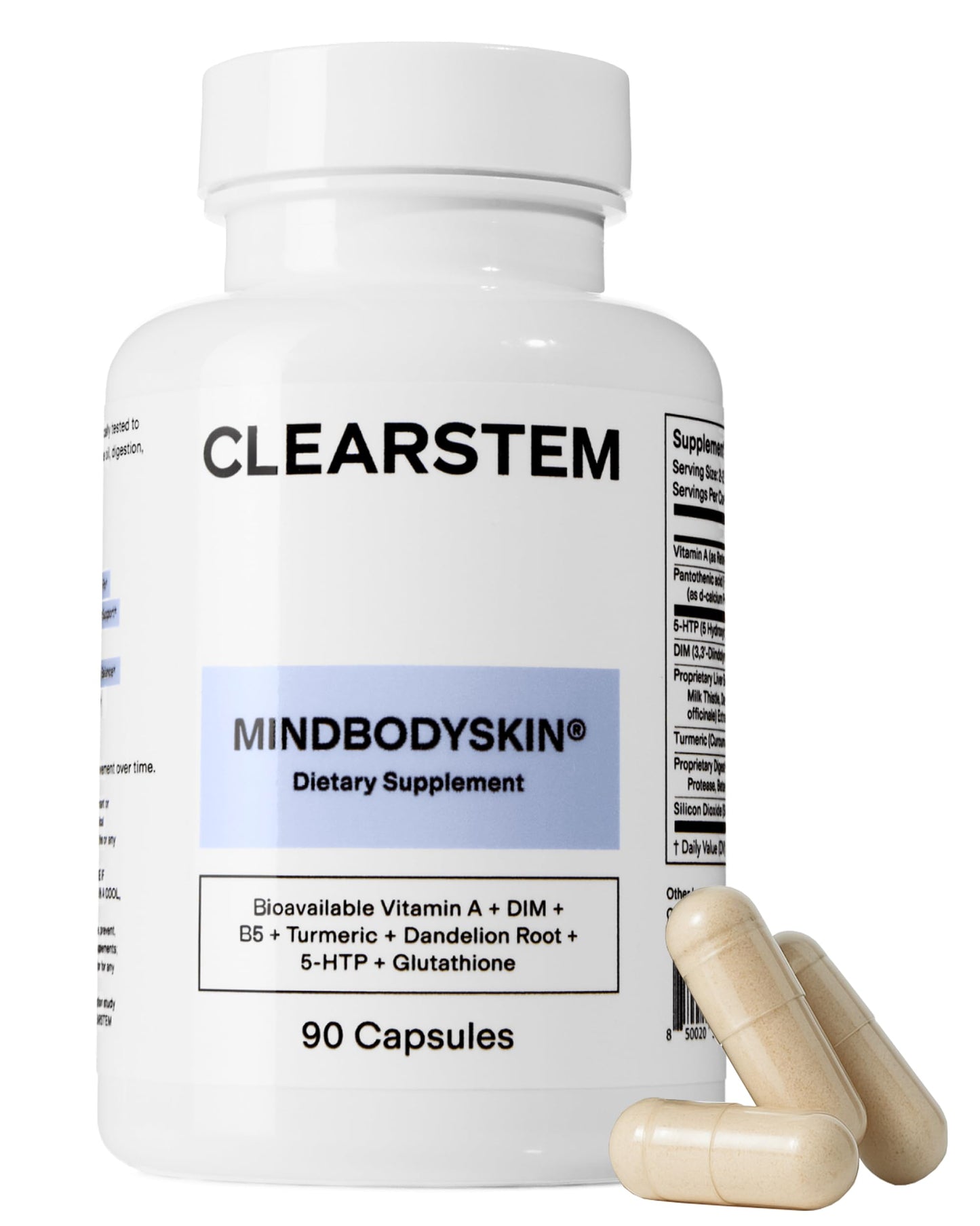 CLEARSTEM MindBodySkin Skin Clarity Supplement – 90 Capsules