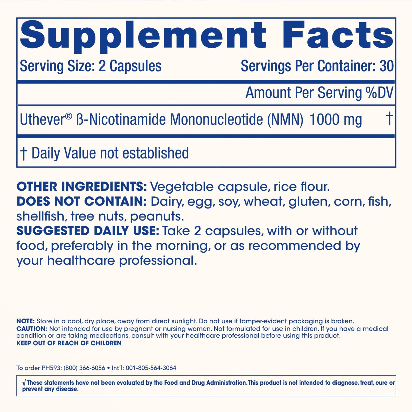 ProHealth NMN Pro 1000 – Uthever NMN NAD+ Precursor 60 Capsules