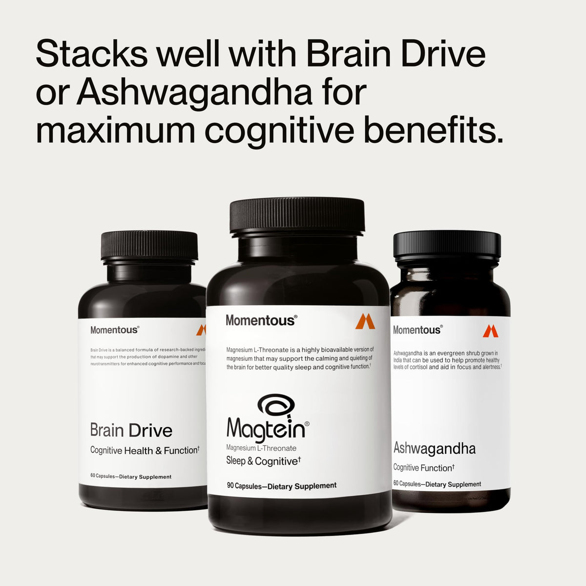 Momentous Magtein Magnesium L-Threonate – Brain & Sleep | 30 Servings - Calm Era