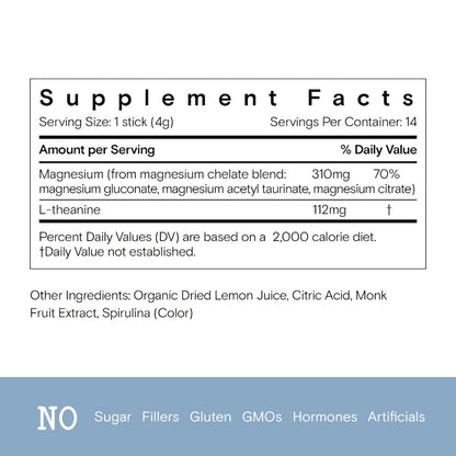 Moon Juice Magnesi-Om Blue Lemon Sticks – Magnesium + L-Theanine for Calm, Brain Health & Regularity - Calm Era