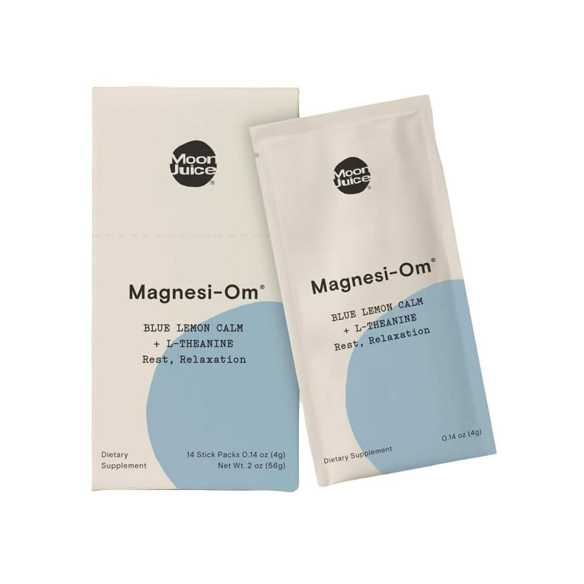 Moon Juice Magnesi-Om Blue Lemon Sticks – Magnesium + L-Theanine for Calm, Brain Health & Regularity - Calm Era