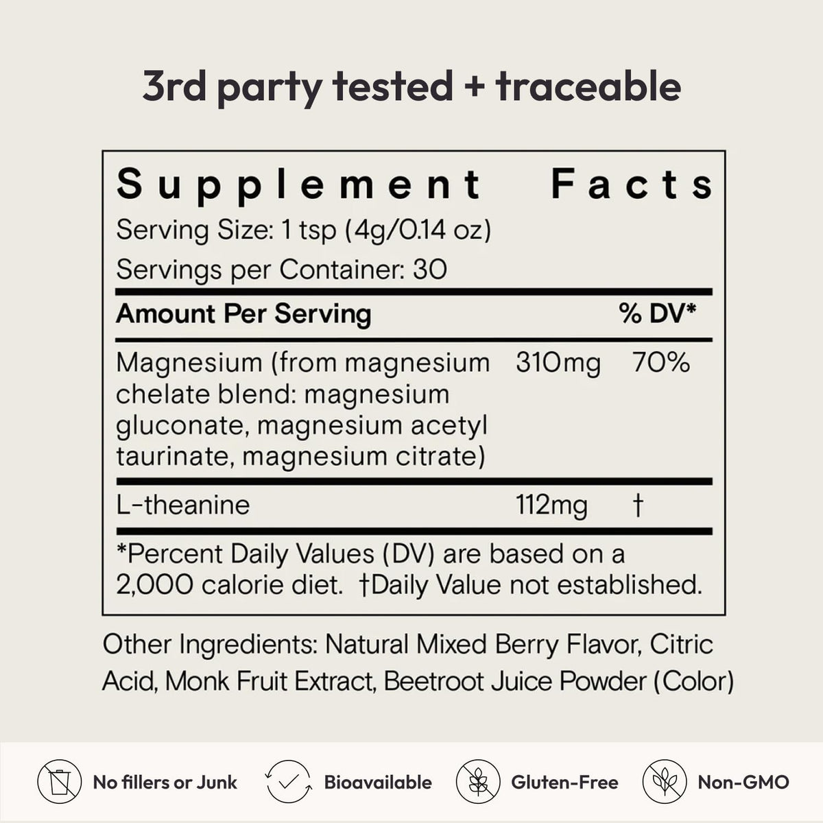 Moon Juice Magnesi-Om Magnesium Powder with L-Theanine – Rest, Relaxation & Regularity | Vegan, Non-GMO, Sugar-Free - Calm Era