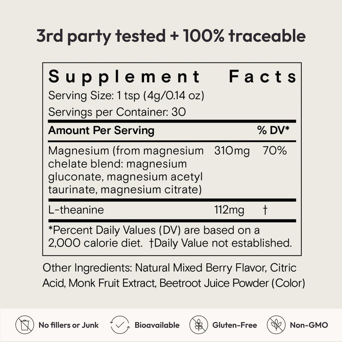 Moon Juice Magnesi-Om Magnesium Powder with L-Theanine – Rest, Relaxation & Regularity | Vegan, Non-GMO, Sugar-Free - Calm Era