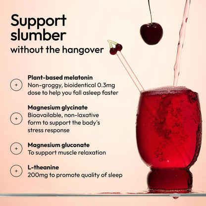 Moon Juice Sleepy Magnesi-Om – Magnesium Sleep Support with L-Theanine & Plant-Based Melatonin (Cherry, 35 Servings)