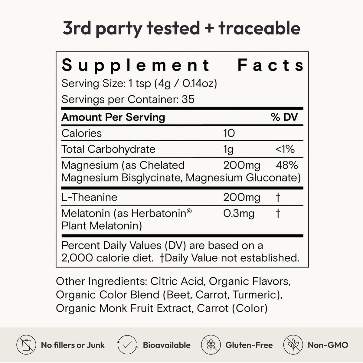 Moon Juice Sleepy Magnesi-Om – Magnesium Sleep Support with L-Theanine & Plant-Based Melatonin (Cherry, 35 Servings) - Calm Era