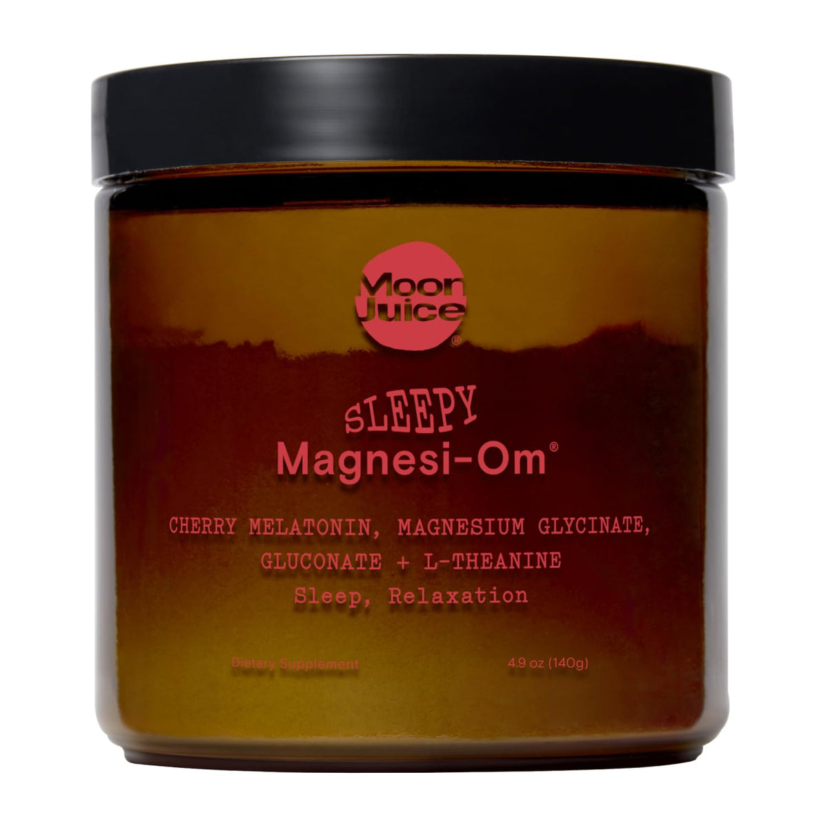 Moon Juice Sleepy Magnesi-Om – Magnesium Sleep Support with L-Theanine & Plant-Based Melatonin (Cherry, 35 Servings) - Calm Era