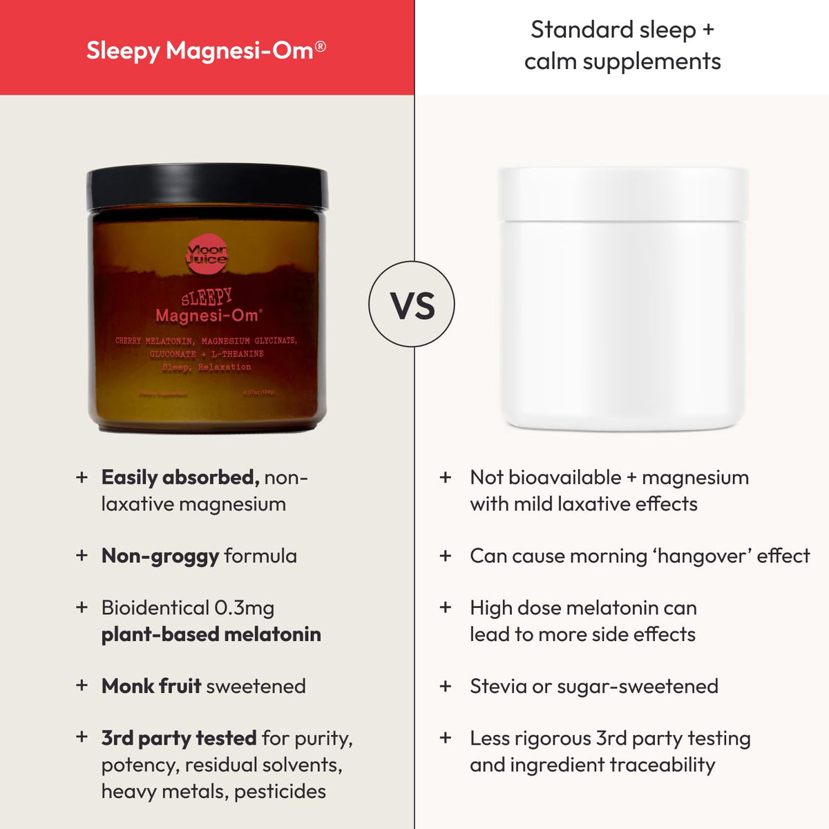 Moon Juice Sleepy Magnesi-Om – Magnesium Sleep Support with L-Theanine & Plant-Based Melatonin (Cherry, 35 Servings) - Calm Era