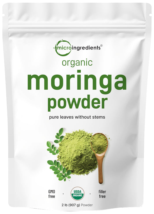 Organic Moringa Oleifera Leaf Powder 2lb | India Grown | Vegan Superfood