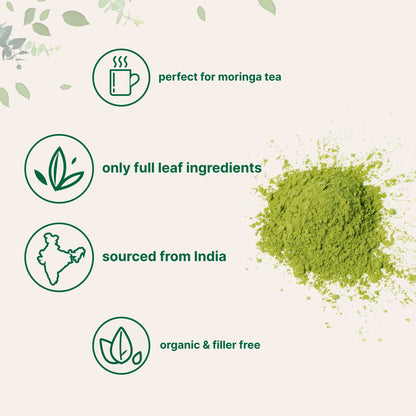 Organic Moringa Oleifera Leaf Powder 2lb | India Grown | Vegan Superfood