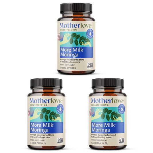 Motherlove More Milk Moringa Lactation Capsules 135ct | Fenugreek-Free