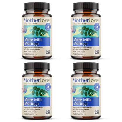 Motherlove More Milk Moringa Lactation Capsules 180ct | Fenugreek-Free