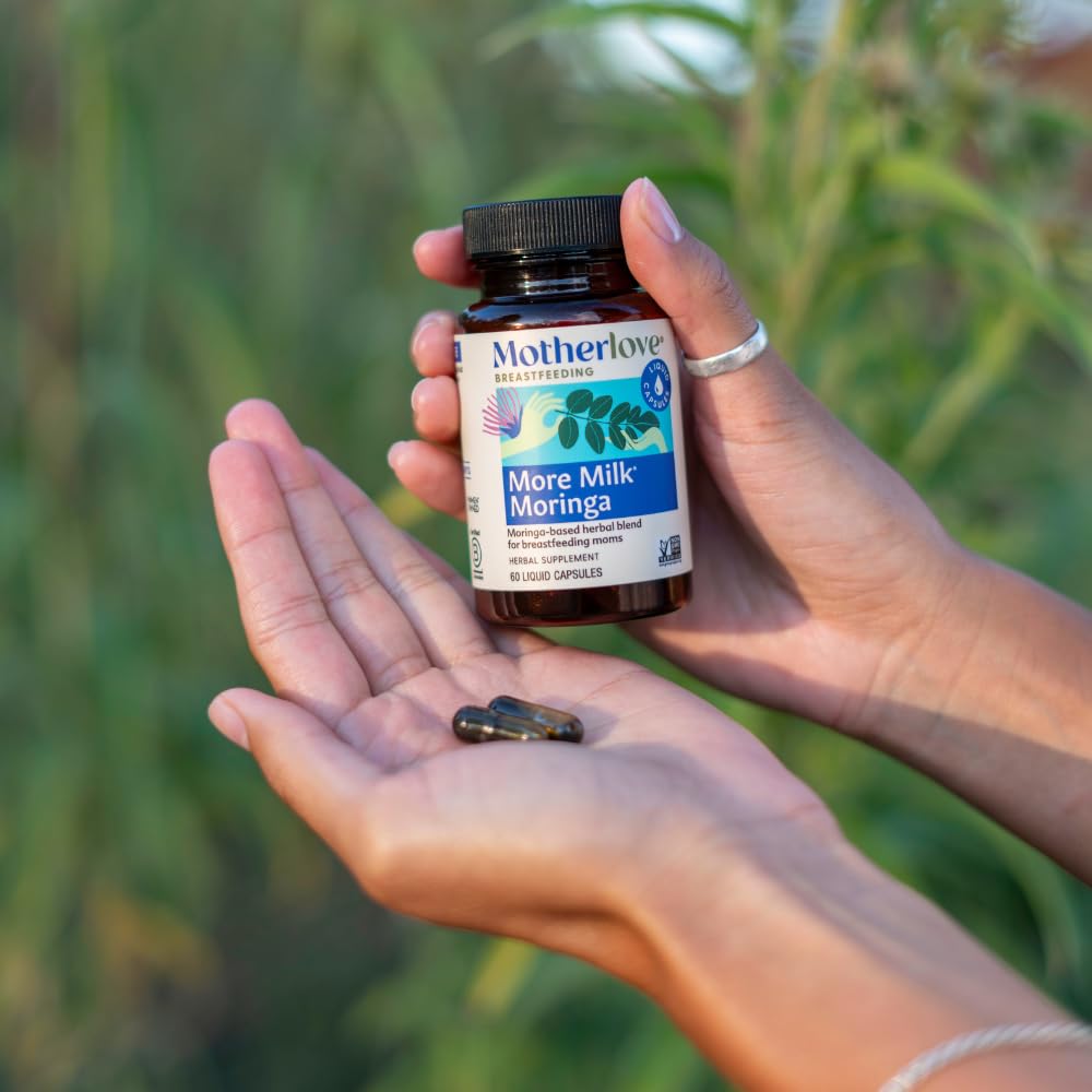 Motherlove More Milk Moringa Lactation Capsules 180ct | Fenugreek-Free