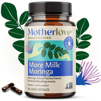 Motherlove More Milk Moringa Lactation Supplement | Fenugreek-Free Vegan