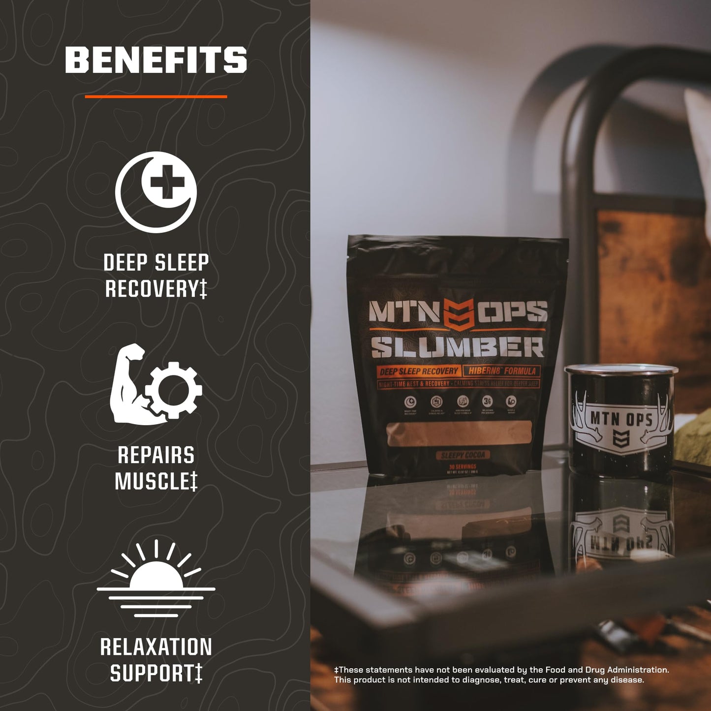 MTN OPS Slumber – Sleep Aid for Deep Sleep & Muscle Recovery 20 Servings