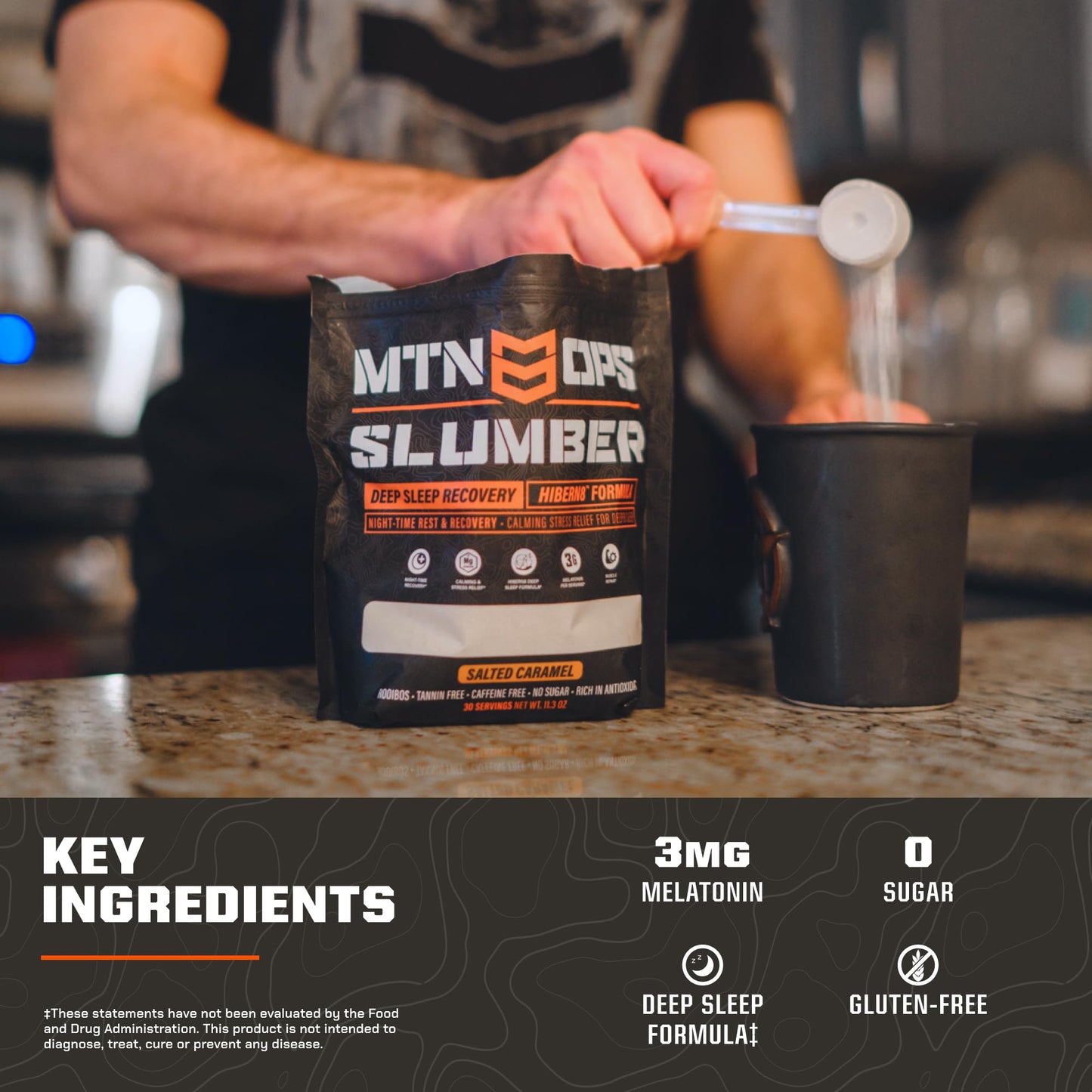 MTN OPS Slumber – Sleep Aid for Deep Sleep & Muscle Recovery 20 Servings