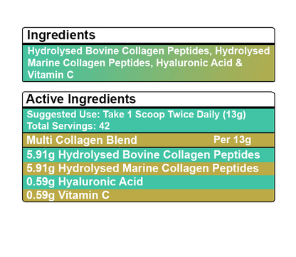 BeYouty Bovine & Marine Collagen Powder, 550g