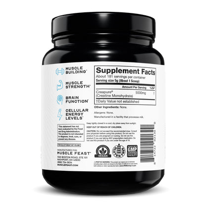 Muscle Feast Creapure Creatine Unflavored – 2lb