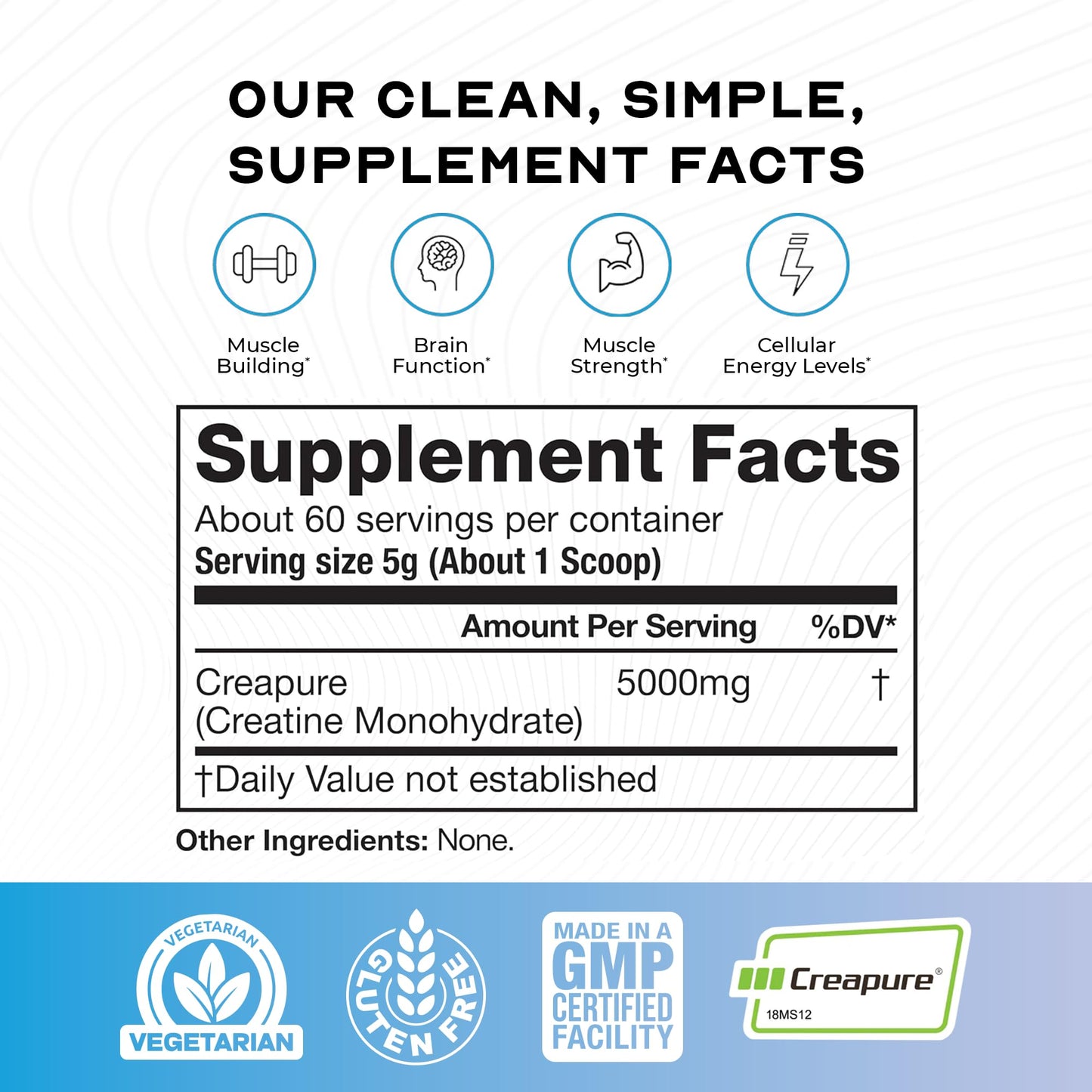 Muscle Feast Creapure Creatine Unflavored – 300g