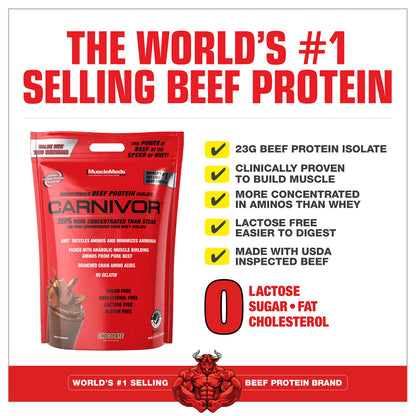 MuscleMeds Carnivor Beef Protein Isolate – Chocolate | 7.47lb