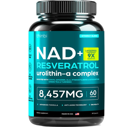 NAD Supplement 8457mg – Extra Strength NMN Liposomal + Green Tea for Women & Men - Calm Era