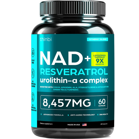NAD Supplement 8457mg – Extra Strength NMN Liposomal + Green Tea for Women & Men - Calm Era