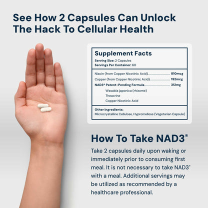 HPN NAD3 Clinical NAD+ Booster 120ct 60-Day Supply