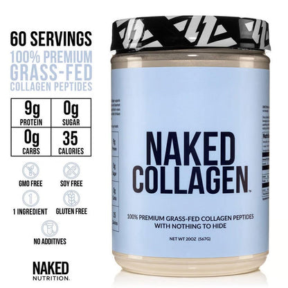NAKED Collagen Peptides Powder – Pasture-Raised, Unflavored 60 Servings