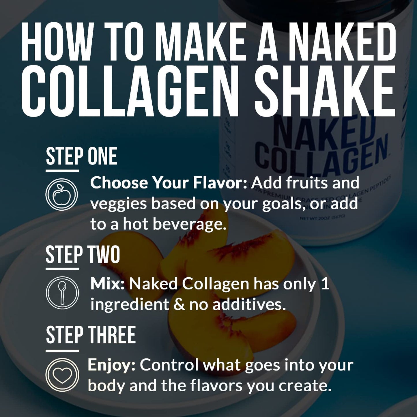 NAKED Collagen Peptides Powder – Pasture-Raised, Unflavored 60 Servings