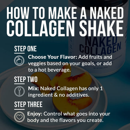 NAKED Collagen Peptides Powder – Pasture-Raised, Unflavored 60 Servings