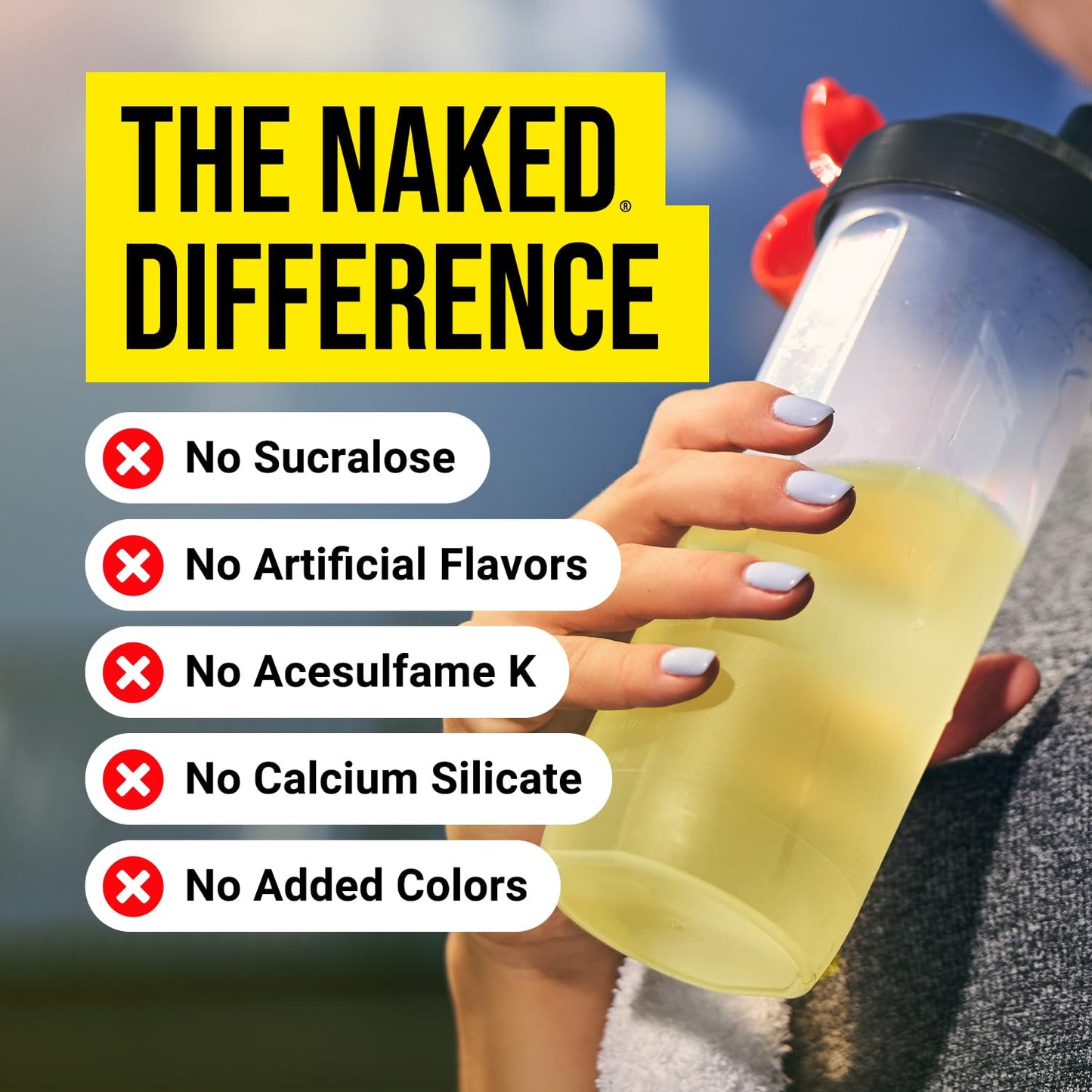 NAKED Pure Lemon Lime Creatine Monohydrate Stick Packs | 30 Pack | Vegan