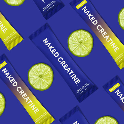 NAKED Pure Lemon Lime Creatine Monohydrate Stick Packs | 30 Pack | Vegan