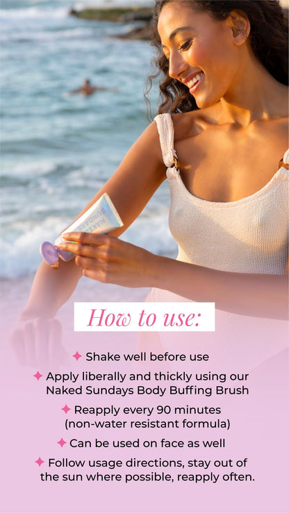 Naked Sundays SPF50 Golden Glow Body Sunscreen — 100ml