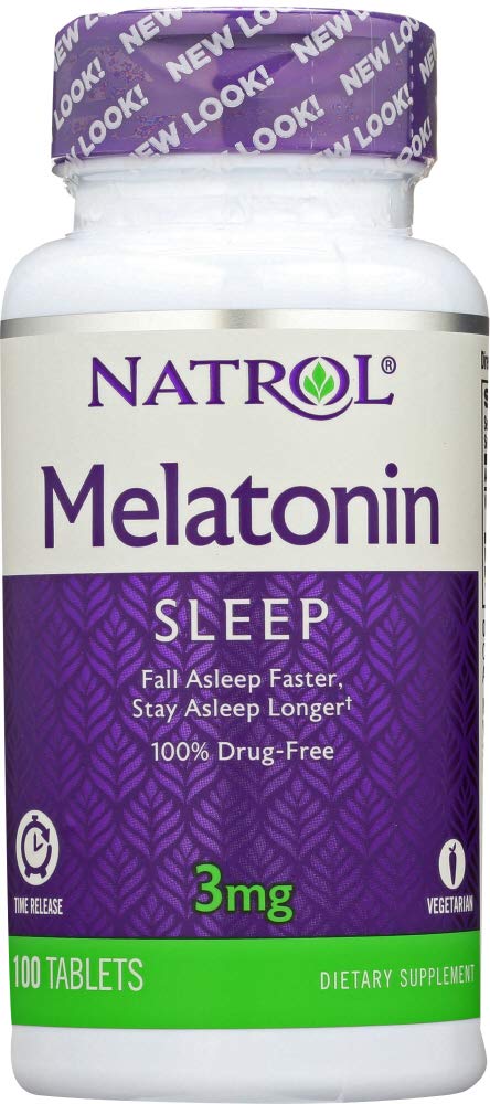 Natrol Melatonin 3 mg Time Release Sleep Tablets, Vitamin B6 — 4-Pack (100 ea) - Calm Era