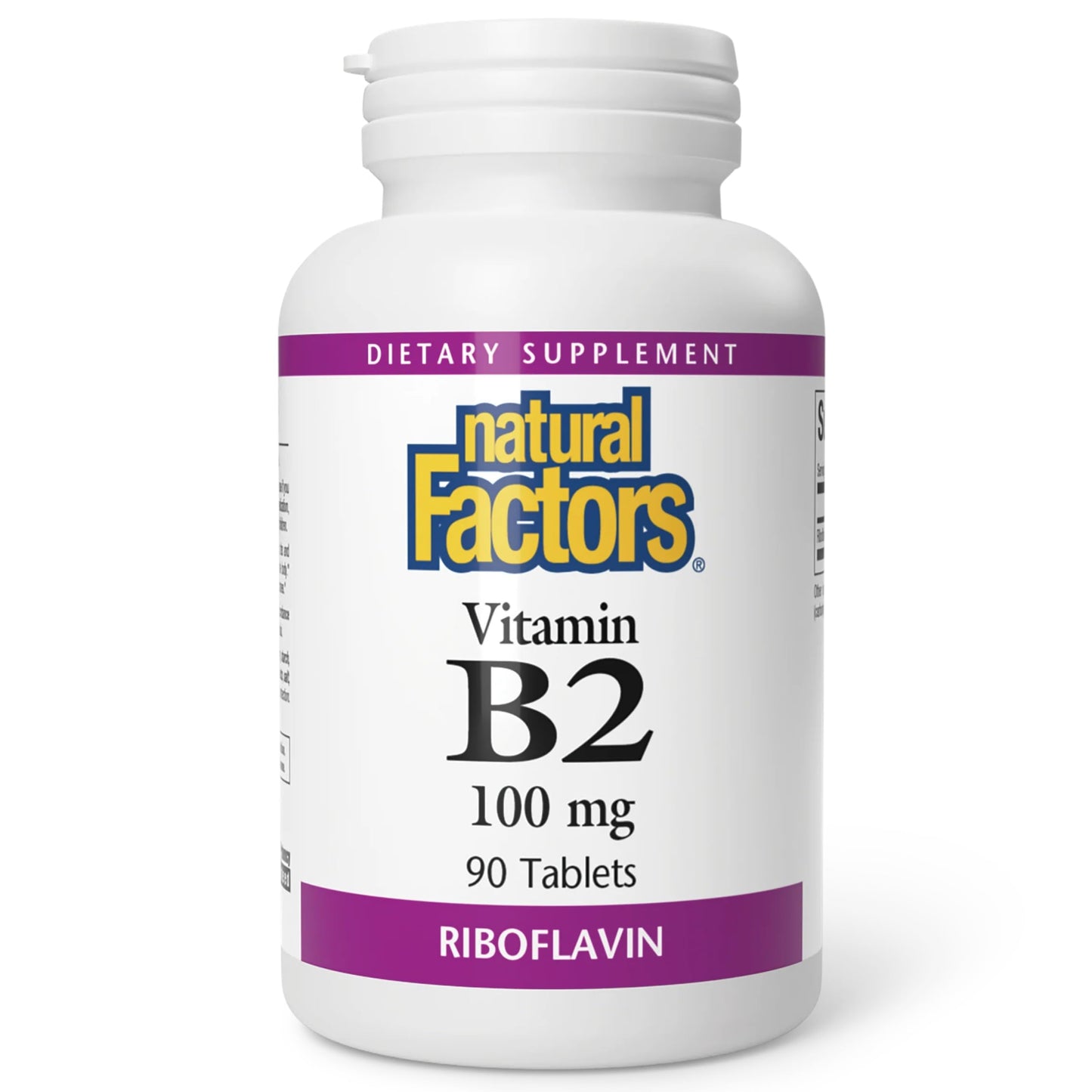 Natural Factors Vitamin B2 Riboflavin 100mg — 90 Tablets